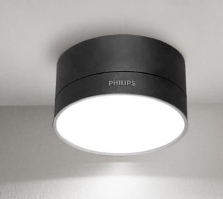 Đèn Downlight LED ống bơ lắp nổi tròn Philips DL212 EC RD 080 5W 6500K B HV 03 (Vỏ đen)